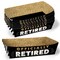 Big Dot of Happiness Officially Retired Party Paper Food Trays, Disposable Food Boats, Retirement Picnic BBQ, Double-Sided Paper Meal Holders - 12 Ct